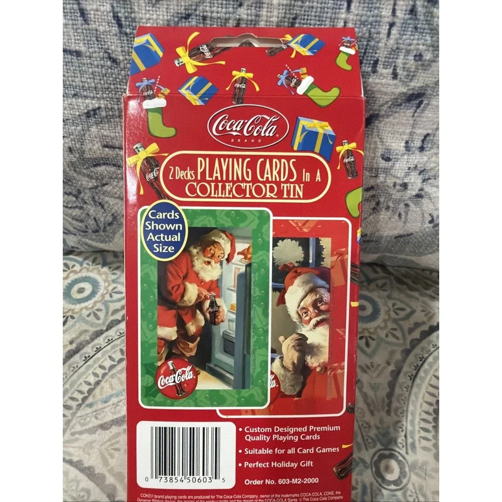 Coca Cola Christmas Playing Cards - 2 decks with collector tin